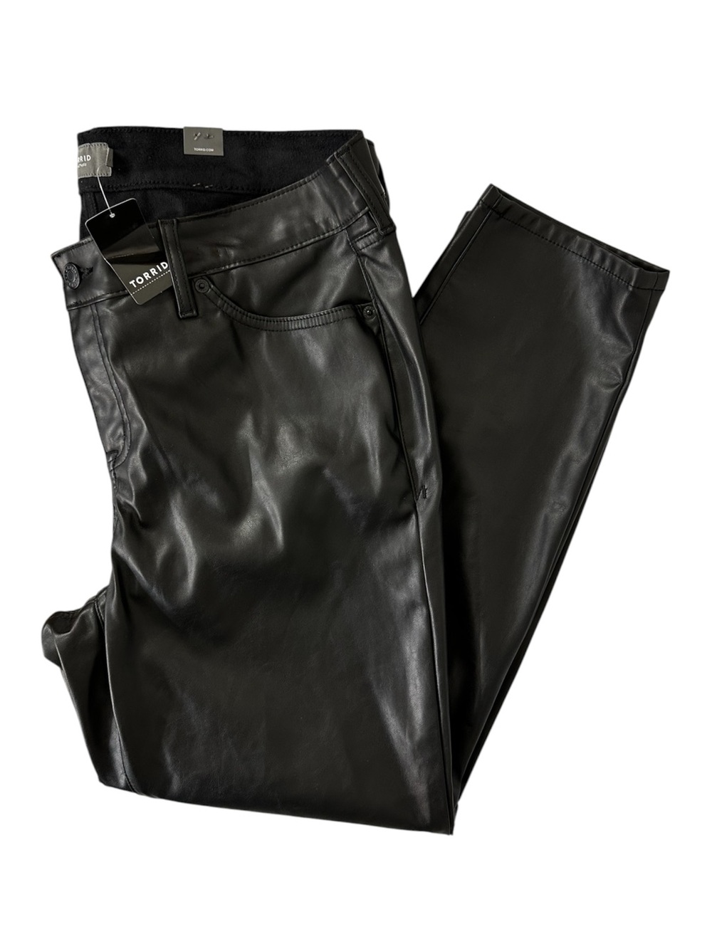 NWT Torrid Faux Leather Pants Black Perfect Skinny High Rise Women’s Sz 18 Tall